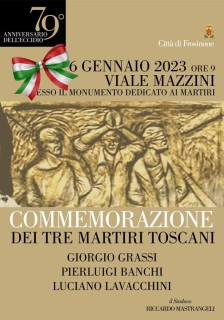 Frosinone ricorda i tre martiri toscani